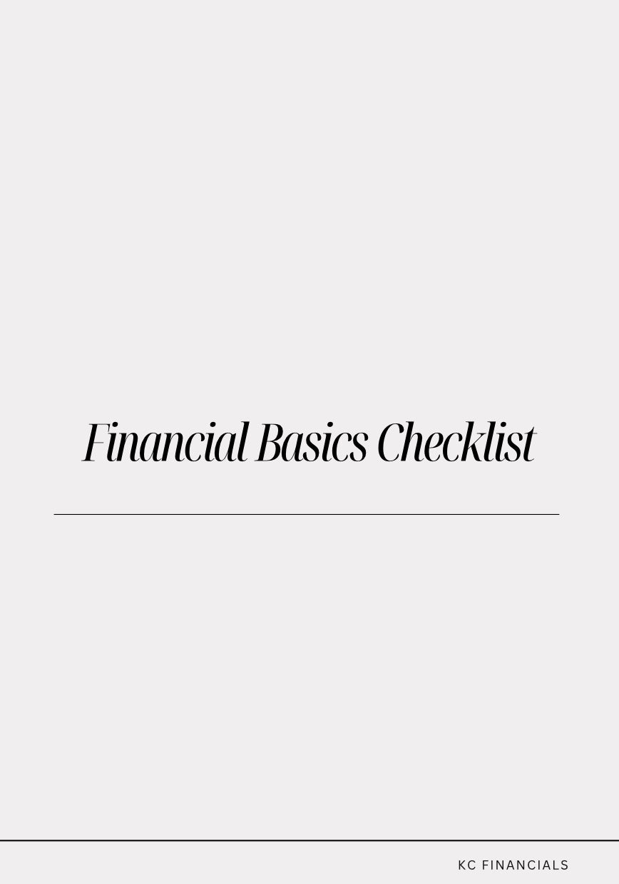 Financial Basics Checklist