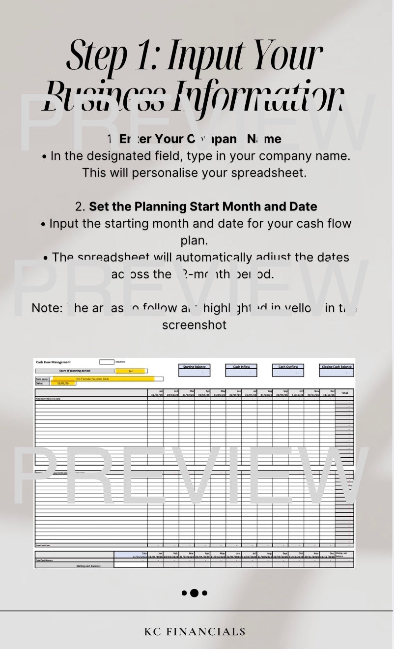 Founders Cash Flow Clarity Spreadsheet